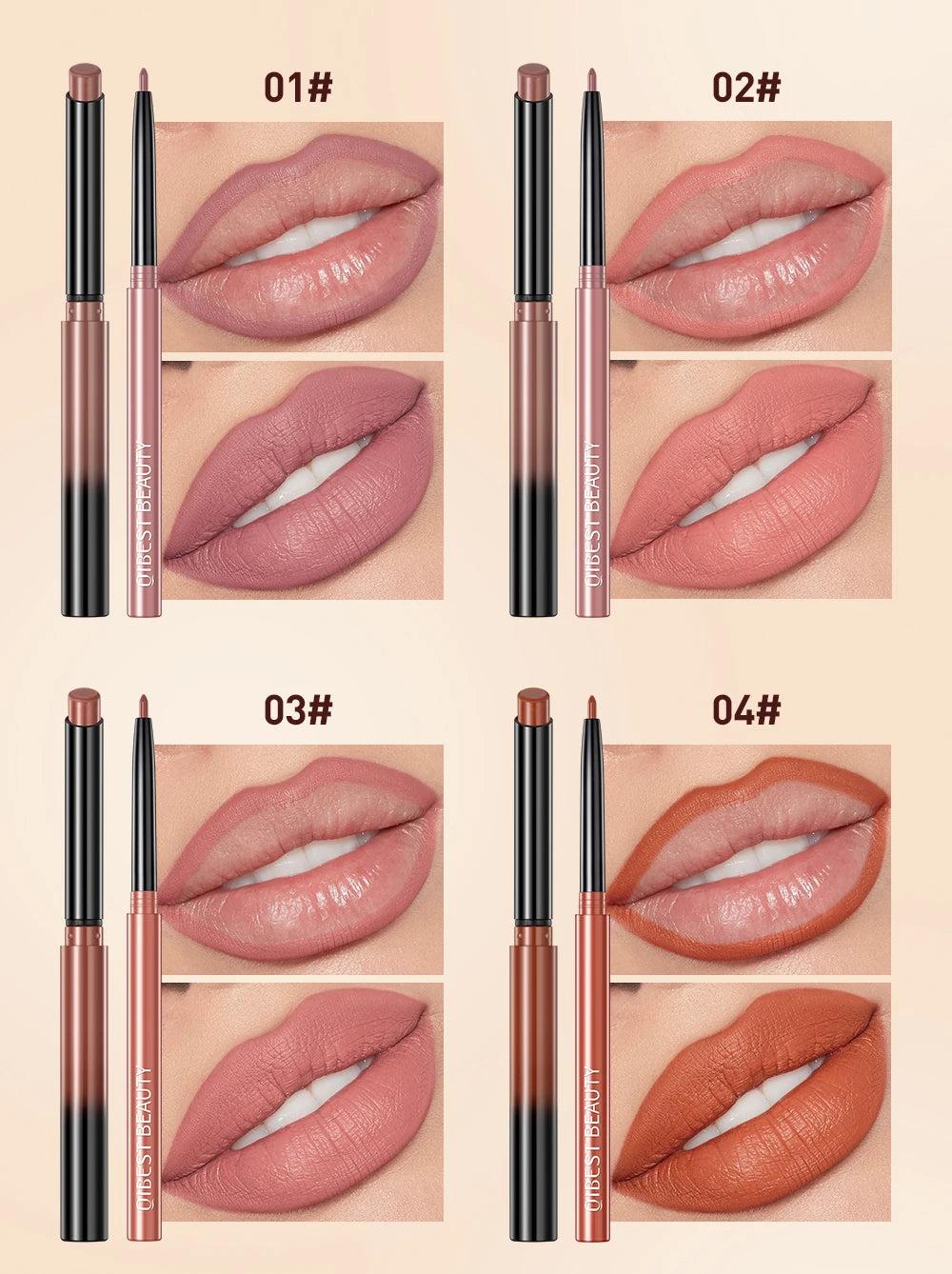 2PCS Matte Lipstick & Lip Liner Set