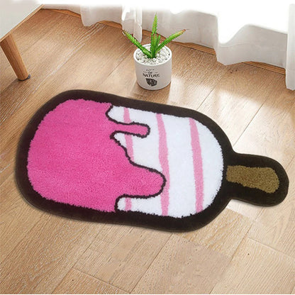 Cute Cartoon Ice Cream Plush Rug