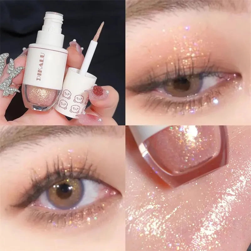 Bear Bowling Ball Liquid Eyeshadow – Super Sparkle Pearl Glitter Eye Makeup