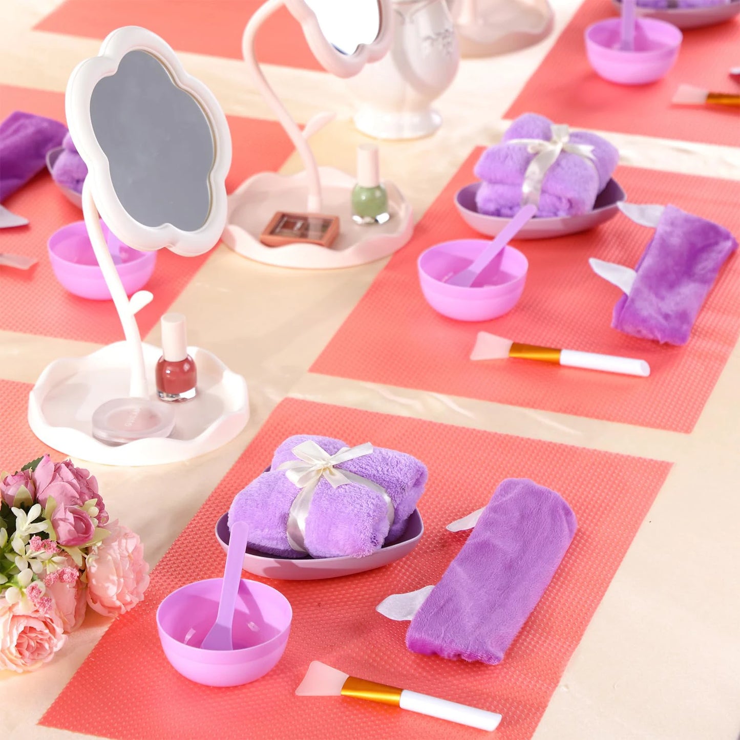 Spa Party Mirrors for Girls – 6-10PCS Makeup & Dressing Table Set