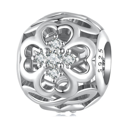 925 Sterling Silver Rainbow Heart Charm – Shine with Every Sparkle
