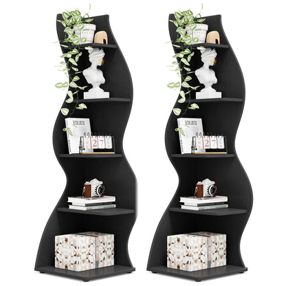 5-Tier Corner Bookshelf