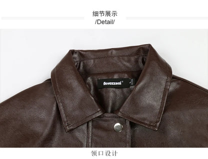 Oversized Faux Leather Jacket – Casual Cool Street Style