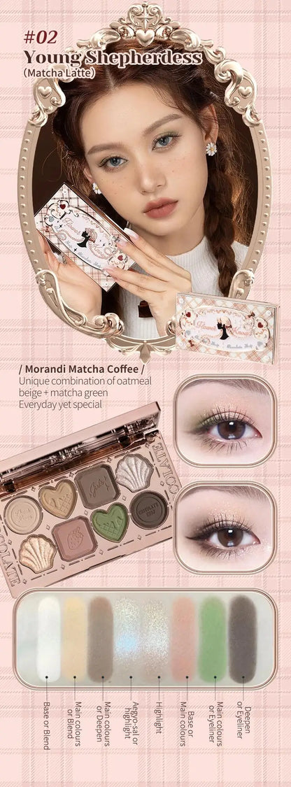Shell Pearl 6-Color Eyeshadow Palette – Matte, Shimmer &amp; Metallic Glow