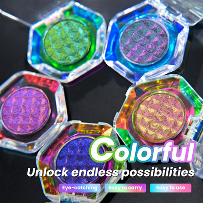 Multichrome Eyeshadow Palette – 8-Color Shimmer Waterproof Long-Lasting Makeup
