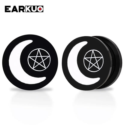 Acrylic Cat OUIJA Ear Plugs – Witch Poker Tunnels & Stretchers (2PCS)