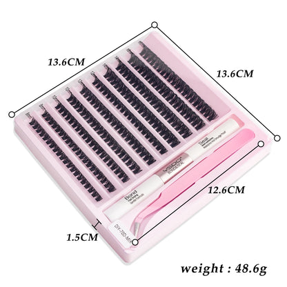 DIY Lash Cluster Extension Kit – Bond, Seal & Applicator Set (5–16mm)