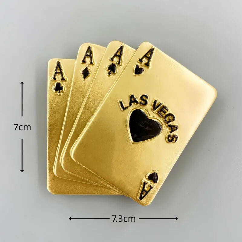 Las Vegas Playing Cards Fridge Magnet