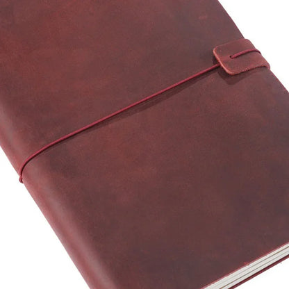 Handmade Genuine Leather Notebook – Vintage Cowhide Diary, Journal & Travel Planner Cover