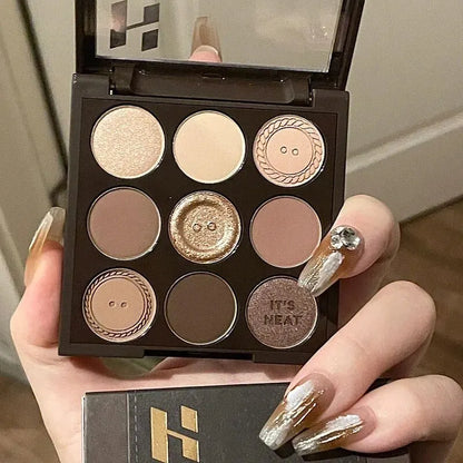 Nine-Color Earth Tone Eyeshadow Palette