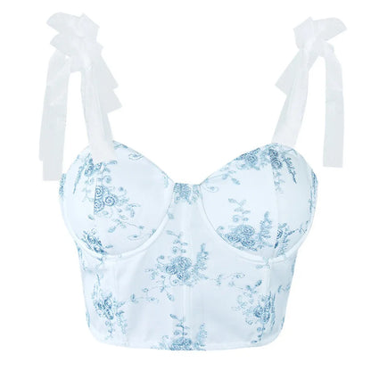 Women’s Underbust Bustier Camis – Sexy Crop Top Lingerie Streetwear