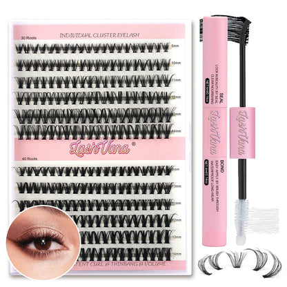 240PCS DIY Lash Cluster Extension Kit – Salon Look, At-Home Ease