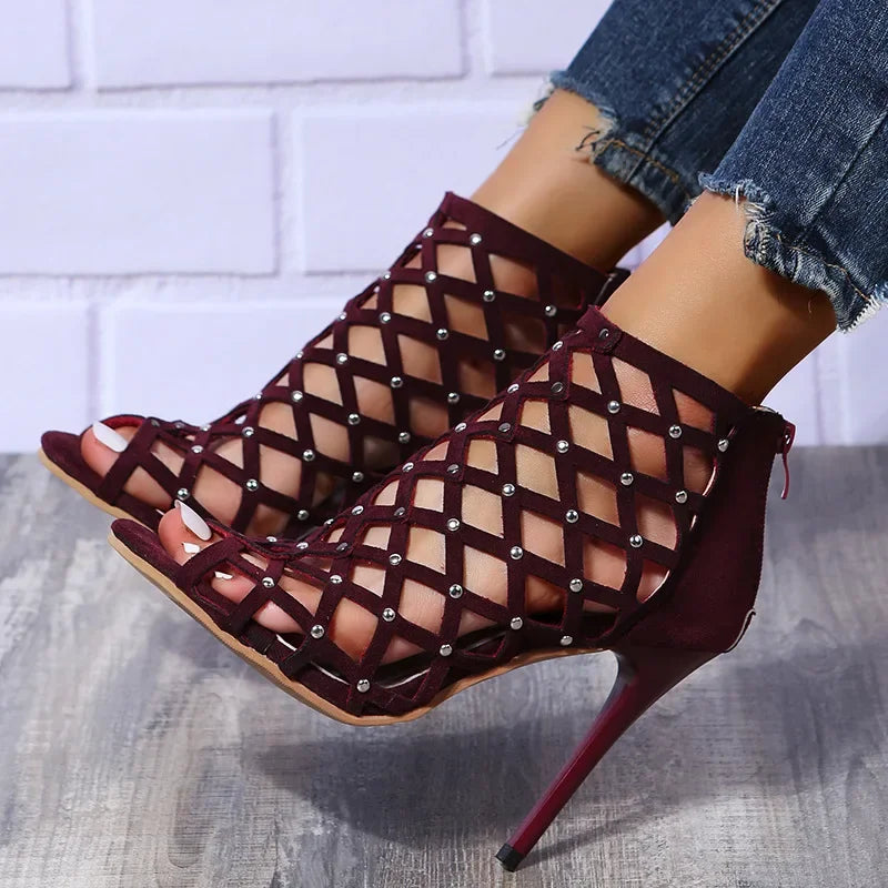 Women’s Open Toe Dance Heel Boots