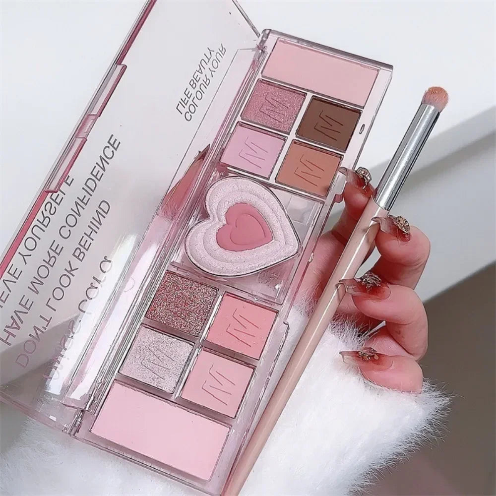 Love Heart 12-Color Pink Eyeshadow Palette