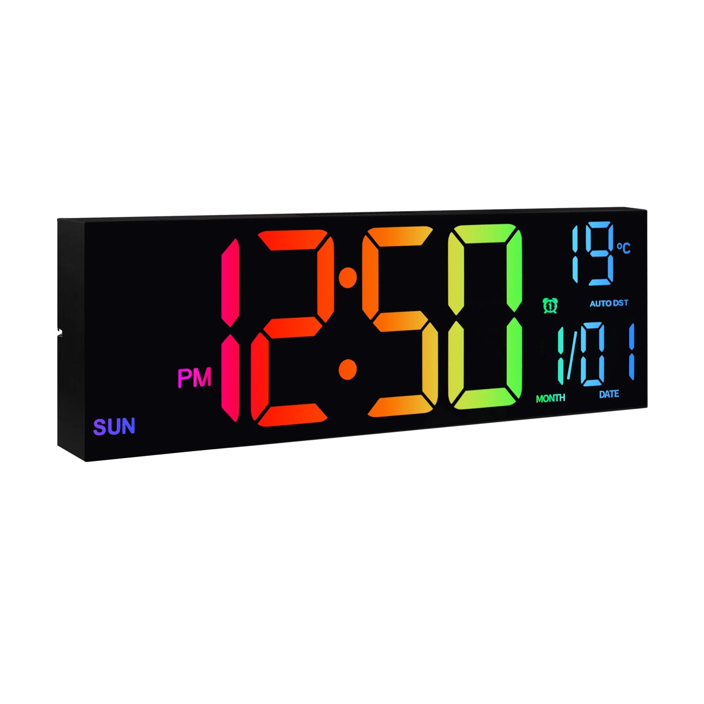 16" RGB LED Digital Wall Clock