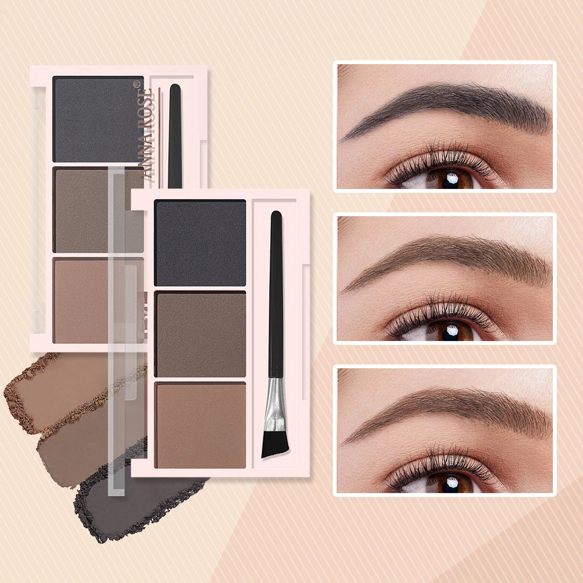 3-Color Eyebrow Powder – Waterproof, Long-Lasting Definition