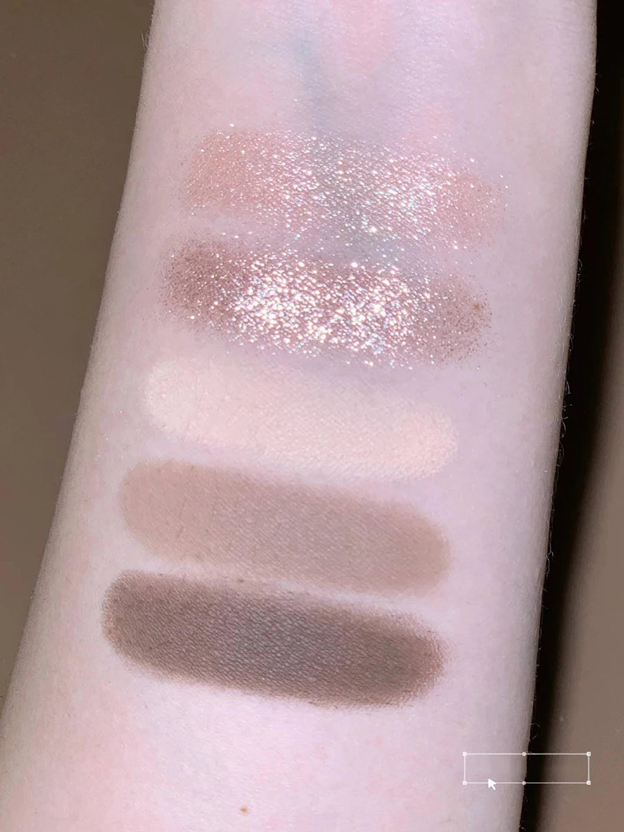 Moonlight Mermaid Eyeshadow Palette – 5-Color Matte & Shimmer Chameleon Finish