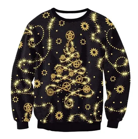 3D Funny Christmas Sweater – Green Holiday Jumper for Party & Festive Wear