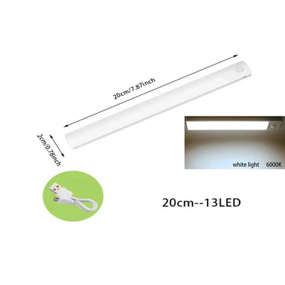 PIR Motion Sensor LED Under Cabinet Lamp – Rechargeable & Dimmable