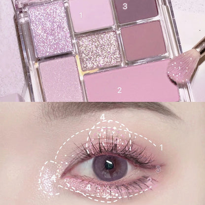Seven-Color Earth Tone Eyeshadow Palette