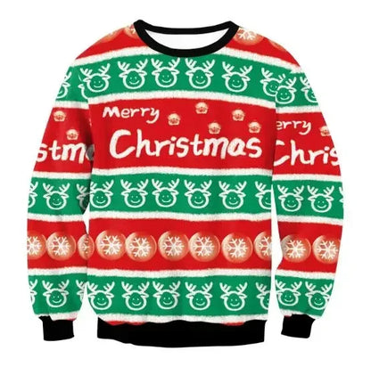 3D Funny Christmas Sweater – Green Holiday Jumper for Party & Festive Wear