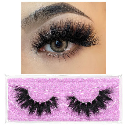 3D Mink Lashes – Fluffy Crisscross Wispy Strip Lashes 10 Soft Box