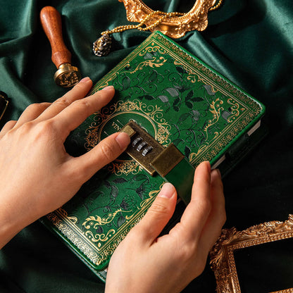 A5 Retro Password Lock Notebook – PU Leather Journal with Privacy Lock for Writing & Diary