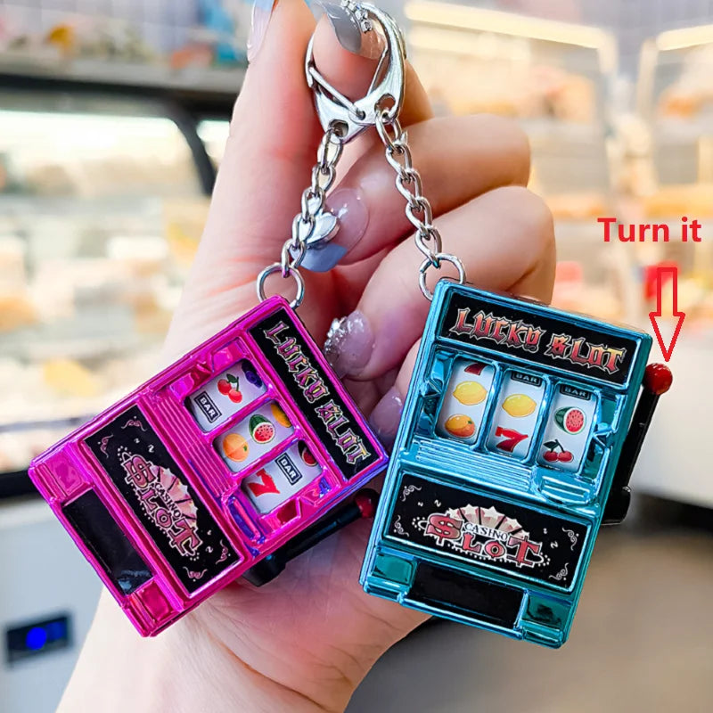 Mini Slot Machine Keychain