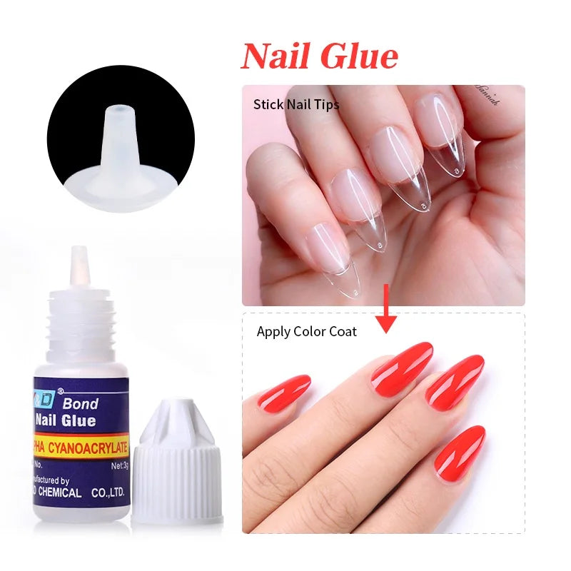 Fast Drying Nail Glue – Extra Strong Adhesive for False Nails & Nail Art