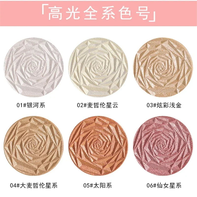 6-Color Diamond Highlighter Powder Palette