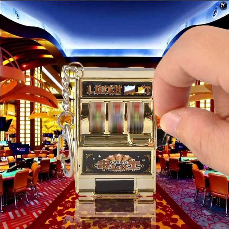 Mini Slot Machine Keychain