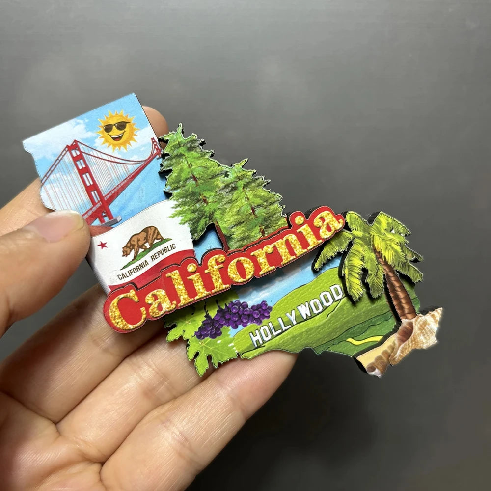 3D Wood Fridge Magnet