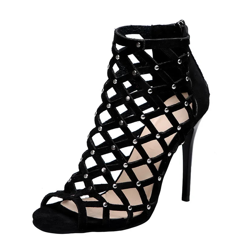 Women’s Open Toe Dance Heel Boots