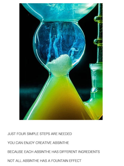 Inmeet Absinthe Glass – Heat-Resistant Borosilicate Cocktail Cup with Straw