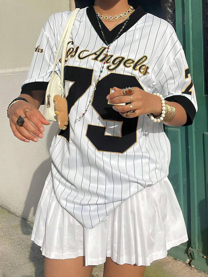 Los Angeles No.79 Oversized Football Jersey Tee