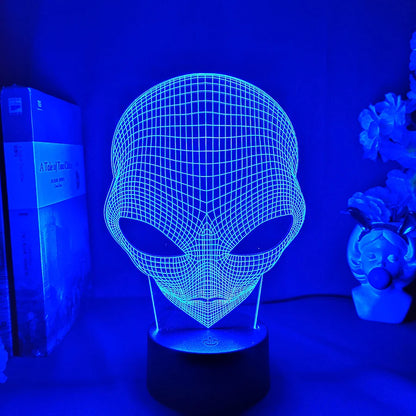 3D Illusion Alien Lamp – Color Changing Night Light