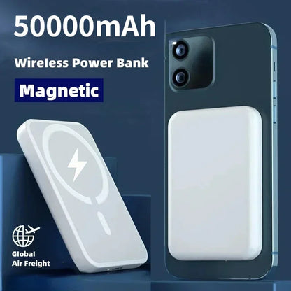 50000mAh Magnetic Wireless Power Bank – Fast Charging Portable Battery Pack
