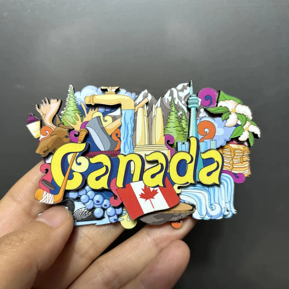 3D Wood Fridge Magnet