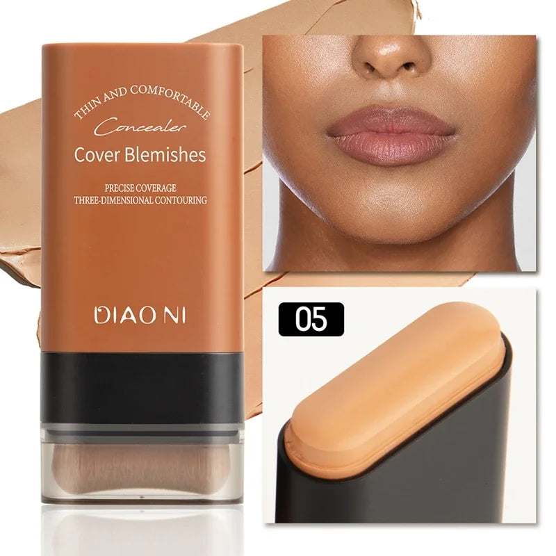 Matte Foundation Stick – Full Coverage, Waterproof & Built-In Brush