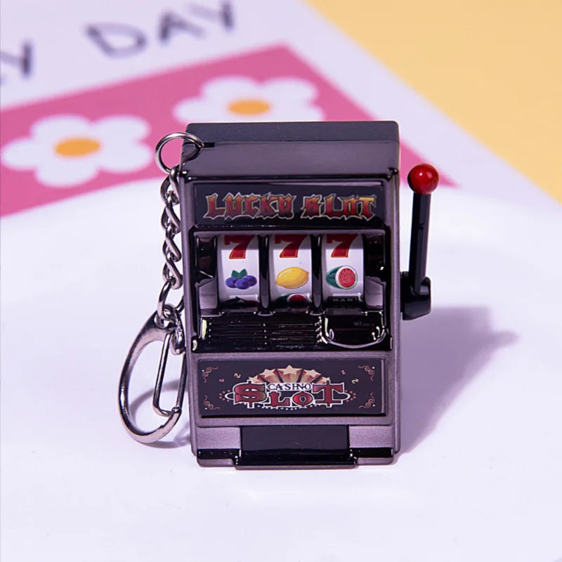 Mini Slot Machine Keychain