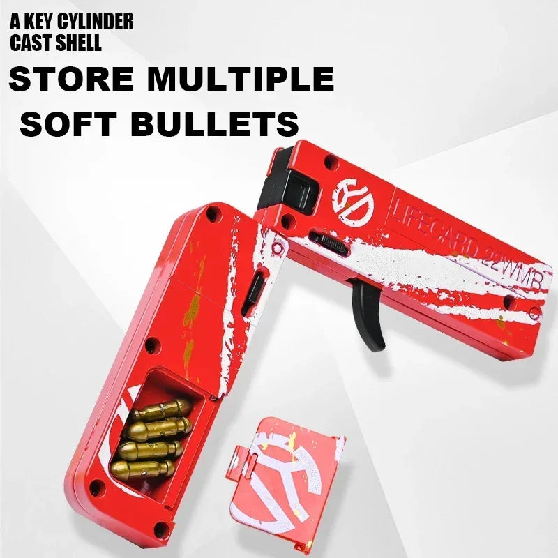 Folding Card Soft Bullet Toy Gun