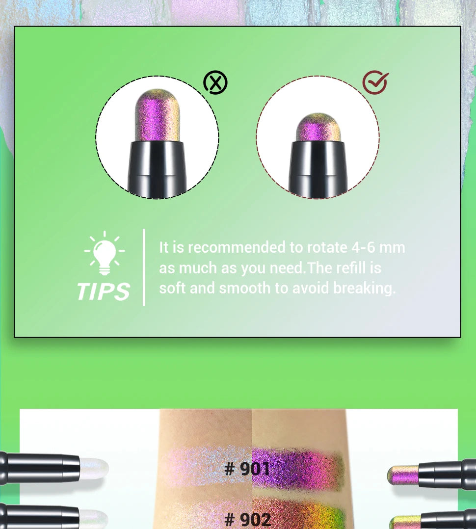 2-in-1 Multichrome Glitter Eyeshadow Stick