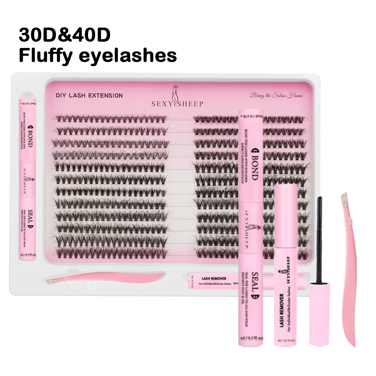 480-Piece DIY Lash Extension Kit (Mixed Volume Clusters)