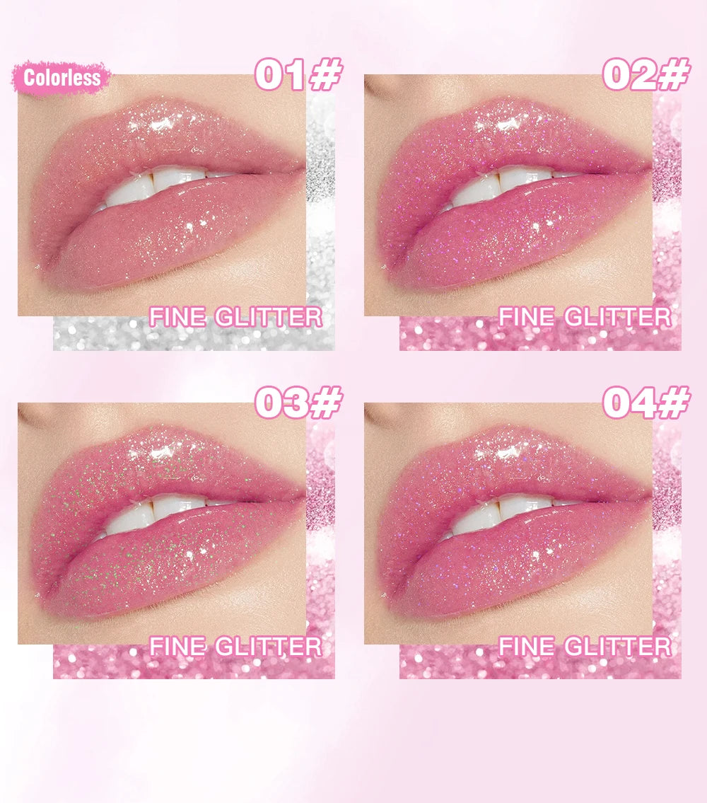 Glitter Crystal Jelly Lipstick – Color-Changing Moisturizing Lip Tint Balm