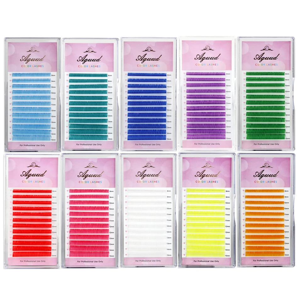 Glow-in-the-Dark Neon UV Lash Extensions – Fluorescent Color Faux Mink CC Curl
