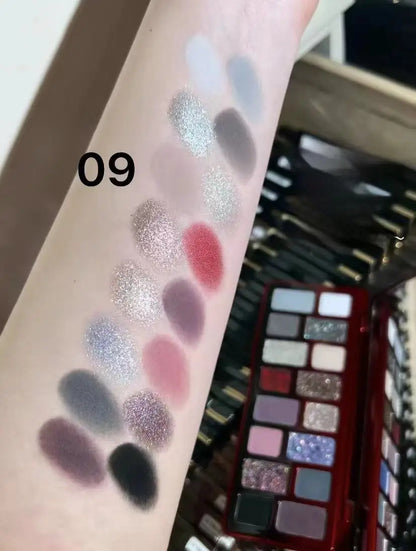 16-Color Glitter & Matte Eyeshadow Palette – Chameleon Glow Shades for Bold Eye Looks