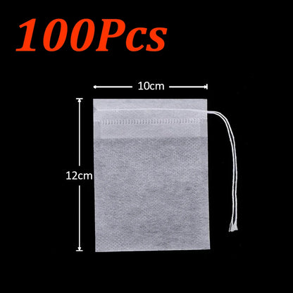Disposable Tea Filter Bags – Empty Drawstring Paper Pouches for Loose Tea, Herbs & Coffee (100–1000PCS)