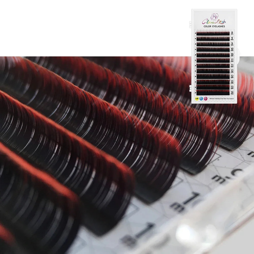 Gradient Purple Lash Extensions – Ombre Individual False Eyelashes for Creative Looks