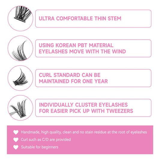 240PCS DIY Lash Extension Kit (40D, 8–16mm)