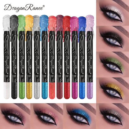 Glitter Eyeshadow & Eyeliner Pencil Set (12 Colors)